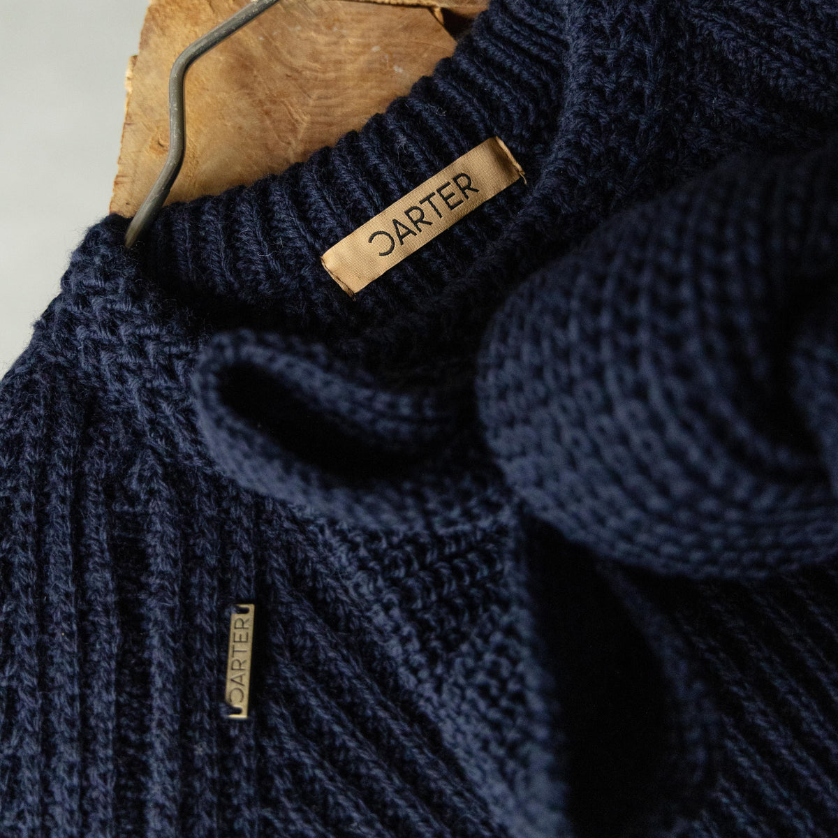 Fisherman&#39;s Rib Scarf -  Navy
