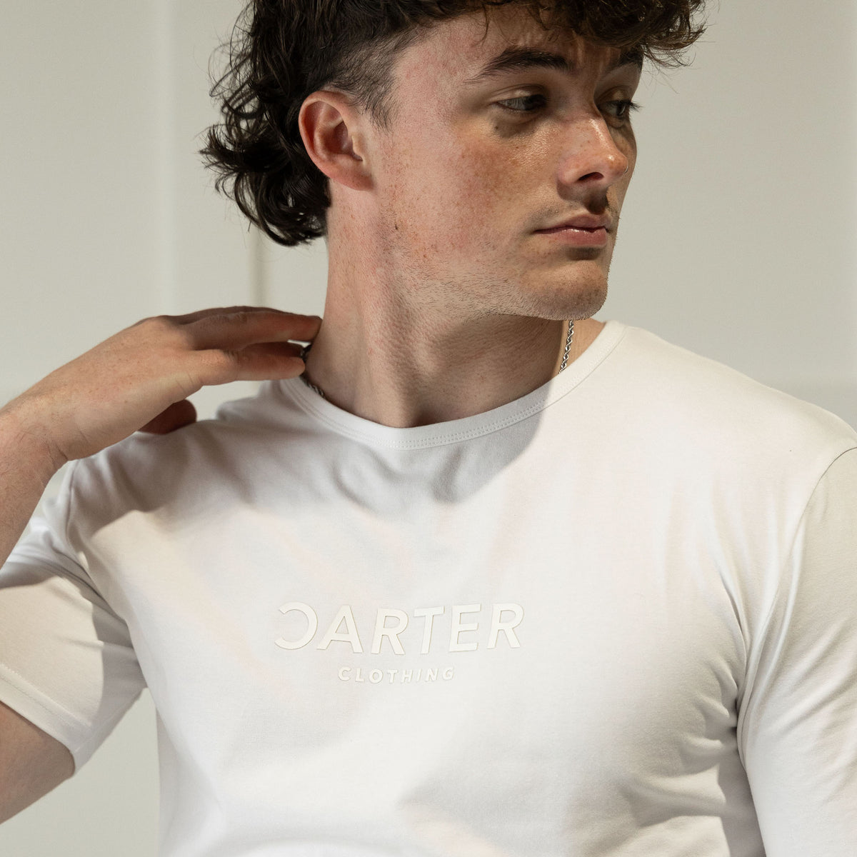 AC444W CARTER LOGO TEE WHITE