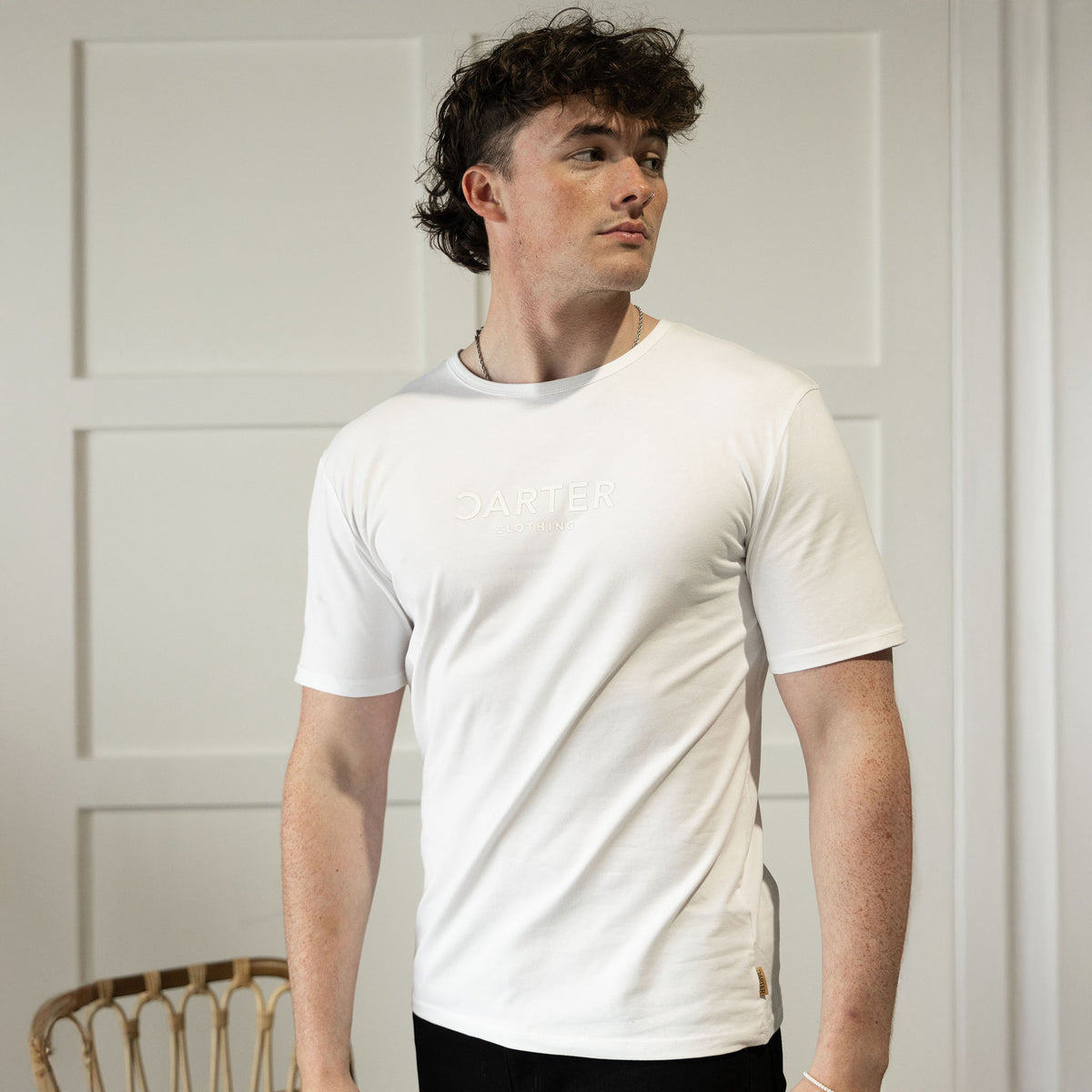 AC444W CARTER LOGO TEE WHITE