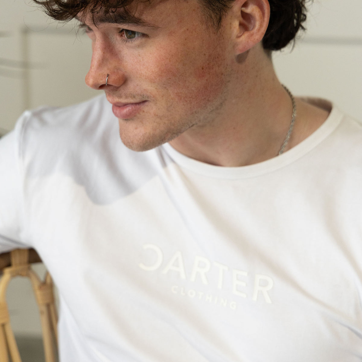 AC444W CARTER LOGO TEE WHITE