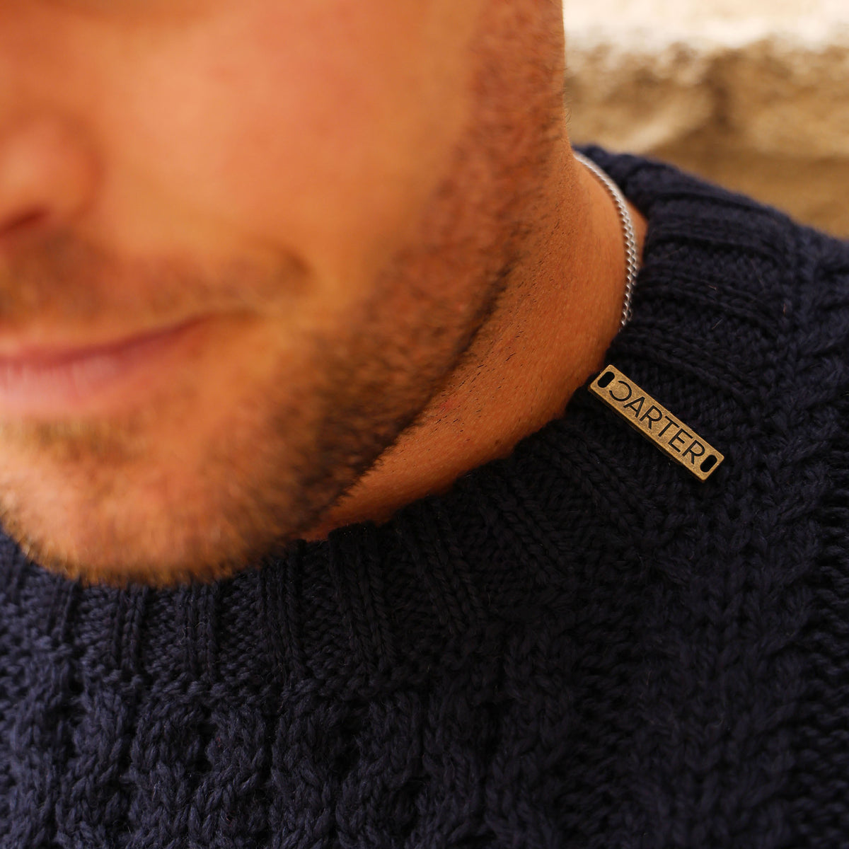 B222N CARTER ARAN WOOL REGULAR FIT JUMPER NAVY