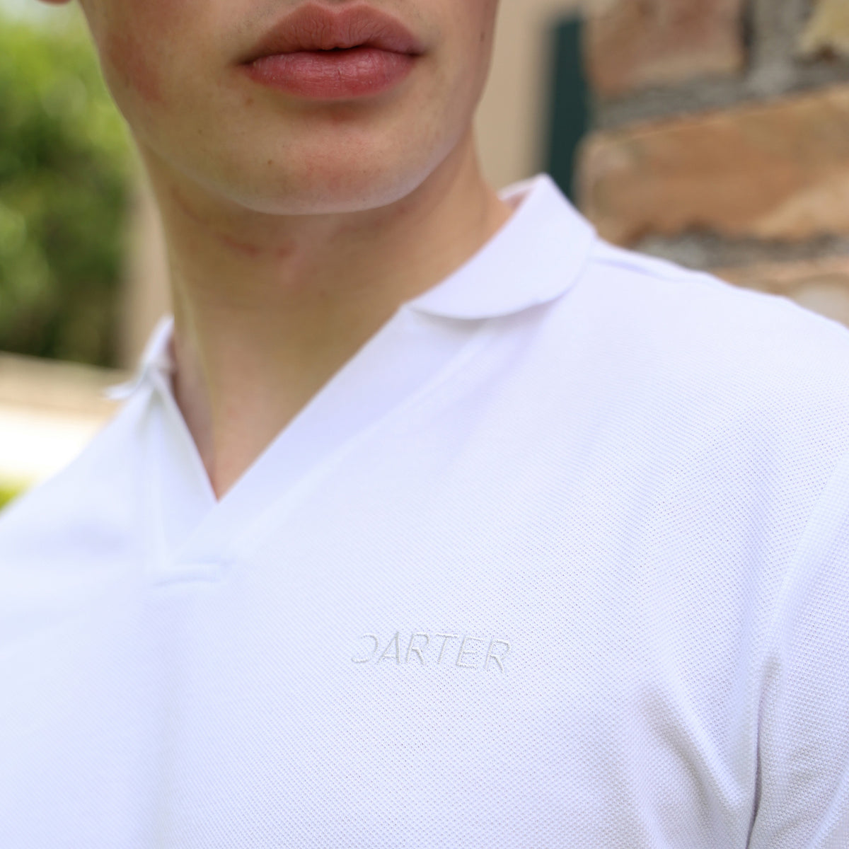 EB333W RETRO POLO COTTON WHITE